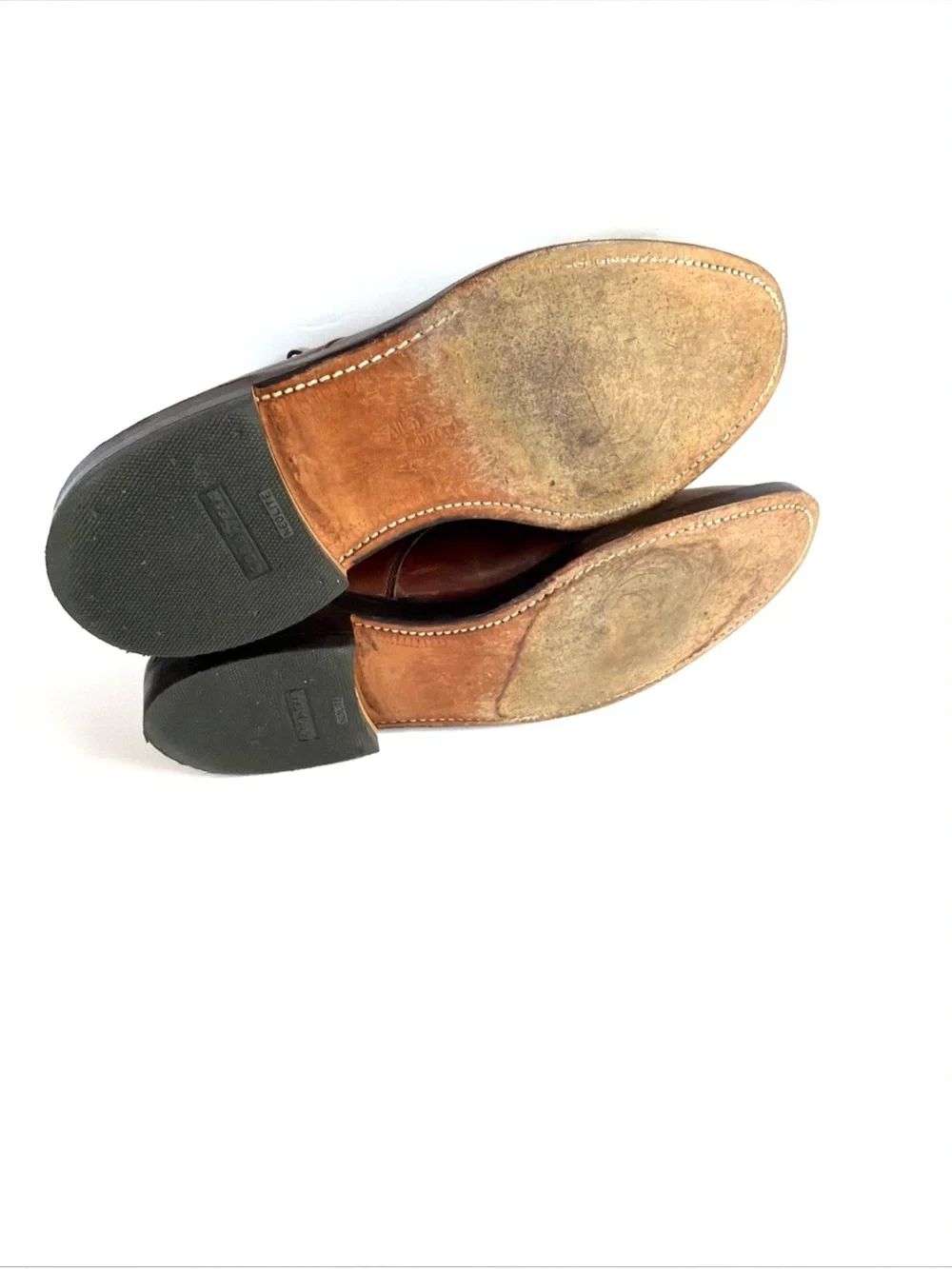 Allen Edmonds Walton Brown Leather Split Toe Oxford Dress Shoes Men Size 10 B